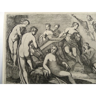 Nikolaus VAN HOY (1631-1679), GRAVURE, Le Concert avec Apollon.