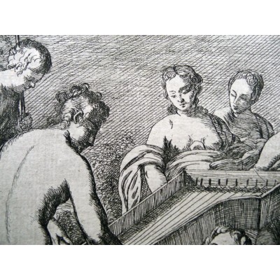 Nikolaus VAN HOY (1631-1679), GRAVURE, Le Concert avec Apollon.