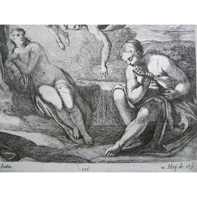 Nikolaus VAN HOY (1631-1679), GRAVURE, Le Concert avec Apollon.