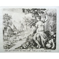 Pieter I DE JODE (c.1570-1634), 2 GRAVURES, " IPSA QUI E TERRA? " et " CARA, ETENIM TANGIS MORTALIA PECTORA CURA"