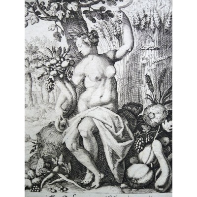 Pieter I DE JODE (c.1570-1634), 2 GRAVURES, Le Printemps/ L'Eté.