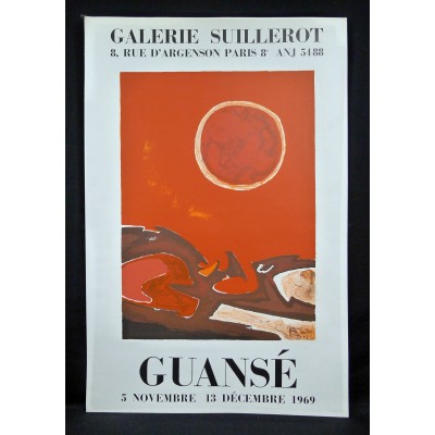 Antonio GUANSE (1926-2008), AFFICHE EXPOSITION 1969 Galerie Suillerot, Paris.