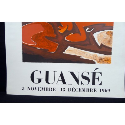 Antonio GUANSE (1926-2008), AFFICHE EXPOSITION 1969 Galerie Suillerot, Paris.