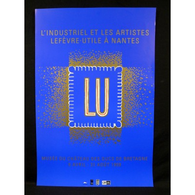 AFFICHE Exposition LEFEVRE-UTILE, NANTES 1999.