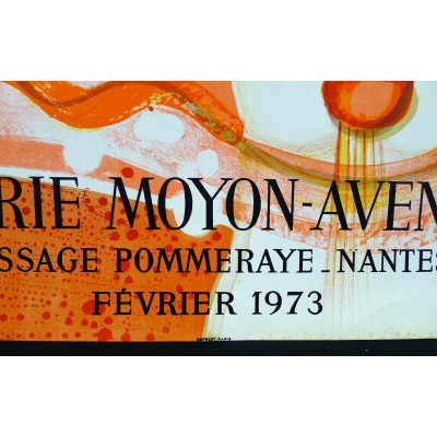 Frédéric MENGUY (1927-2007), AFFICHE EXPOSITION 1973 Galerie MOYON-AVENARD, NANTES