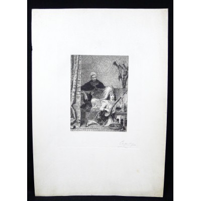  Charles Jean Louis COURTRY (1846-1897), GRAVURE ORIENTALISTE, d'après Alexandre BIDA (1813-1895)