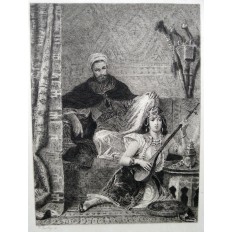  Charles Jean Louis COURTRY (1846-1897), GRAVURE ORIENTALISTE, d'après Alexandre BIDA (1813-1895)