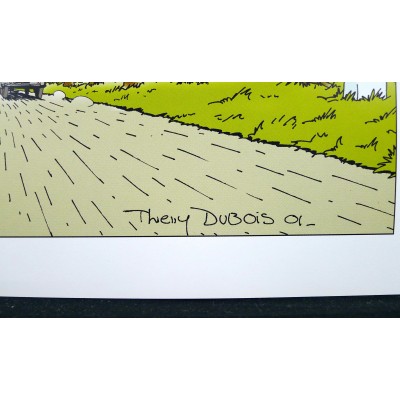 Thierry DUBOIS, POSTER FORD COMETE, ROAD N6, France. COMICS, CARS.