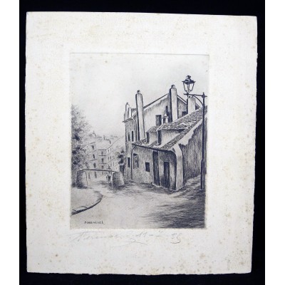 D.VERMOREL. GRAVURE, MONTMARTRE ANNEES 1930.