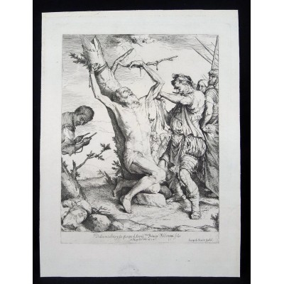  Jusepe DE RIBERA (1588/91-1652), Le Martyre de Saint- Bartolomé (Saint Barthélémy) GRAVURE