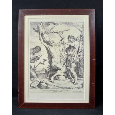  Jusepe DE RIBERA (1588/91-1652), Le Martyre de Saint- Bartolomé (Saint Barthélémy) GRAVURE