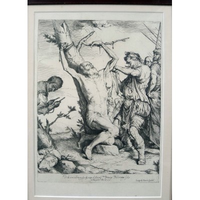  Jusepe DE RIBERA (1588/91-1652), Le Martyre de Saint- Bartolomé (Saint Barthélémy) GRAVURE