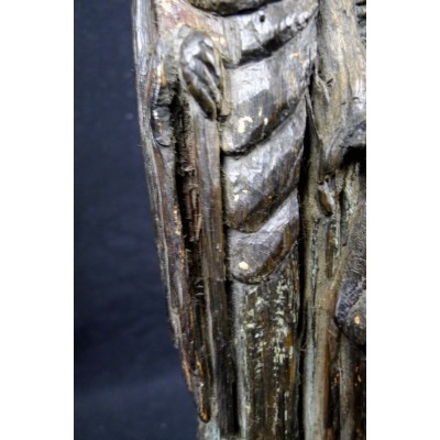 VIERGE COURONNEE A L'ENFANT, Bois, XIV / XVe s.CROWN VIRGIN with CHILD, wood.