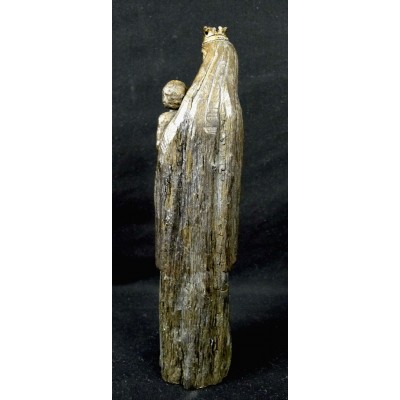 VIERGE COURONNEE A L'ENFANT, Bois, XIV / XVe s.CROWN VIRGIN with CHILD, wood.