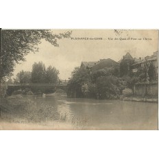 CPA: PLAISANCE-du-GERS, Les Quais et le PONT sur l'ARROS, vers 1900