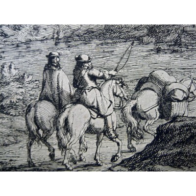Anton (Antoine-François) BAUDUINS (1640-1700), HOMMAGE à Philippe DE CHAMPAIGNE (1602-1674), d'après VAN DER MEULEN