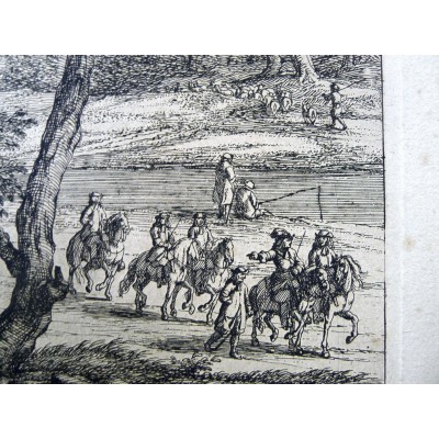 Anton (Antoine-François) BAUDUINS (1640-1700), HOMMAGE à Philippe DE CHAMPAIGNE (1602-1674), d'après VAN DER MEULEN