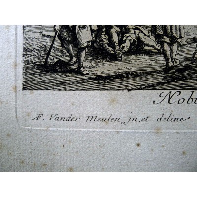Anton (Antoine-François) BAUDUINS (1640-1700), HOMMAGE à Philippe DE CHAMPAIGNE (1602-1674), d'après VAN DER MEULEN