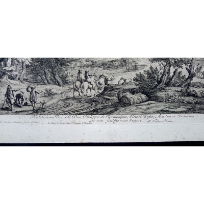 Anton (Antoine-François) BAUDUINS (1640-1700), HOMMAGE à Philippe DE CHAMPAIGNE (1602-1674), d'après VAN DER MEULEN