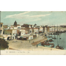CPA TUNISIE, , BIZERTE, Le Vieux Port , vers 1900