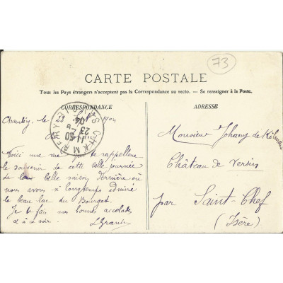 CPA: AIX-LES-BAINS, Le Grand Port et la Dent du Chat, vers 1900