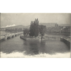 CPA: GENEVE et LE MONT BLANC, SUISSE, années 1900