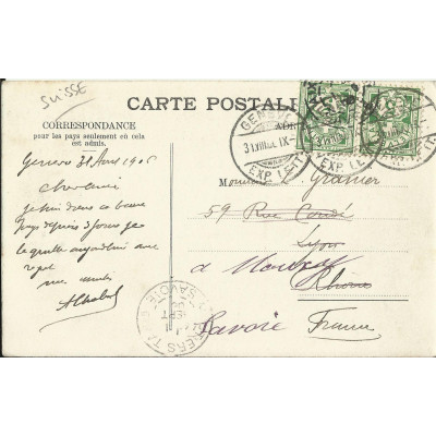 CPA: GENEVE et LE MONT BLANC, SUISSE, années 1900