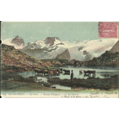 CPA: LE DAUPHINE, La Grave. Plateau d'Emparis. Années 1900. COULEURS.