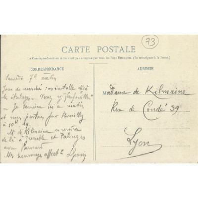 CPA: CHAMBERY, Place DE Lans, HOTEL de LA BANCHE MARTIN, Années 1900