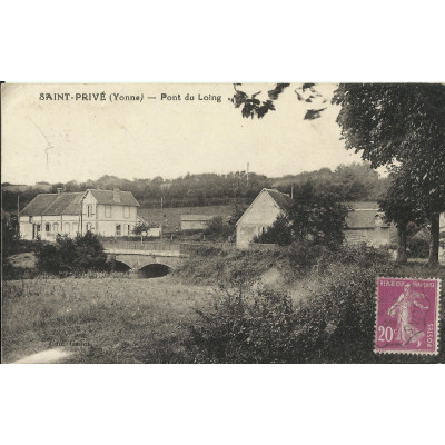 CPA: SAINT-PRIVE, Pont du Loing, Années 1930