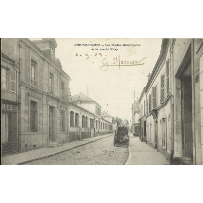 CPA: CHOISY-LE-ROI, ECOLES MUNICIPALES, Rue de Vitry, Années 1900