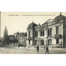 CPA: SAINT-DENIS, THEATRE MUNICIPAL, Boulevard Chateaudun, vers 1900