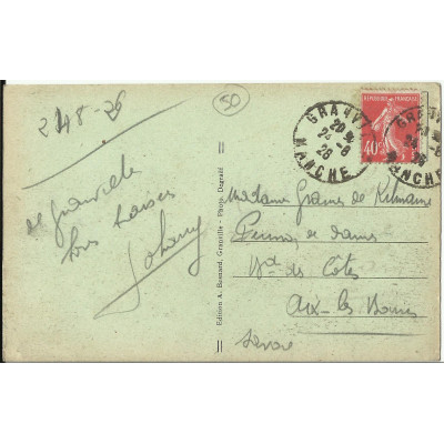 CPA: GRANVILLE, La PLAGE Vue des Falaises, vers 1920