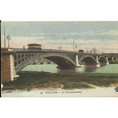 CPA: TOULOUSE, Le PONT SAINT-MICHEL, vers 1910