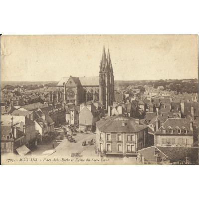 CPA: MOULINS, Place Achille ROCHE, Années 1920