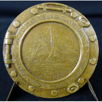 MEDAILLE en BRONZE, ERIC TABARLY, PEN DUICK. J.JOACHIM sc. 1978