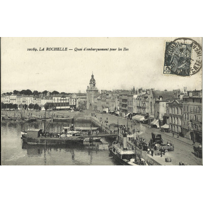 CPA - LA ROCHELLE, Quai D'Embarquement pour les Iles, Années 1920