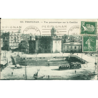 CPA: PERPIGNAN, Vue Panoramique sue Le CASTILLET, vers 1910