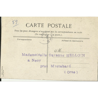 CPA: LILLE, Abside Saint-Maurice, Animée. Années 1900