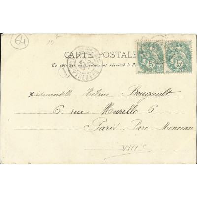 CPA: SAINT-PALAIS, Eglise Sainte-Madeleine, Animée, vers 1900