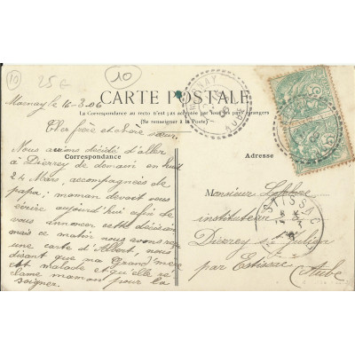 CPA: MARNAY-sur-SEINE, LA HALTE, Animée, vers 1900