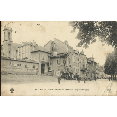 CPA: TULLE, Place du CHAMPS-de-MARS, vers 1900