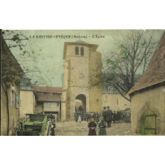 CPA: La BASTIDE-L'EVEQUE, L'Eglise, Animée, vers 1900