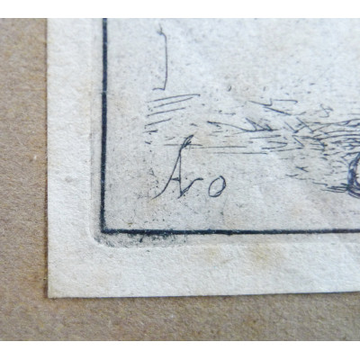 Adriaen VAN OSTADE (1610-1685), Paysan en manteau, Eau-Forte.