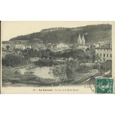 CPA: LA LOUVESC, Le Lac et le Mont Besset, vers 1910