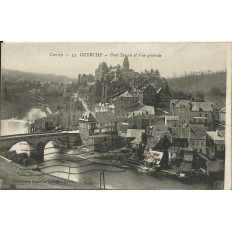 CPA: UZERCHE, Pont Turgot et vue Générale, vers 1910