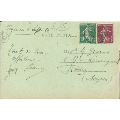 CPA: PEYRUSSE, La Sortie de la Messe, Années 1920