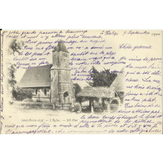 CPA: SAINT-PIERRE AZYF, L'EGLISE vers 1900