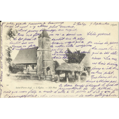CPA: SAINT-PIERRE AZYF, L'EGLISE vers 1900
