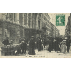 CPA: NICE, MARCHE aux FLEURS, vers 1910.
